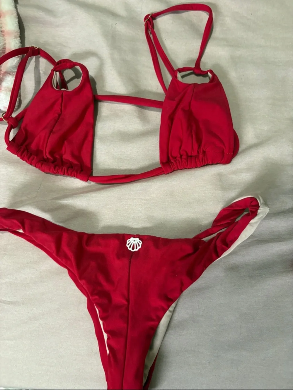 triangl swimwear Red Two-Piece Bikini Set